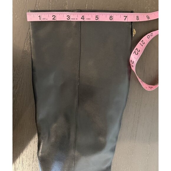 Kurt Geiger Size 9.5 heel boot women's black leather Elmer knee High eagle 40.5 - Picture 7 of 16